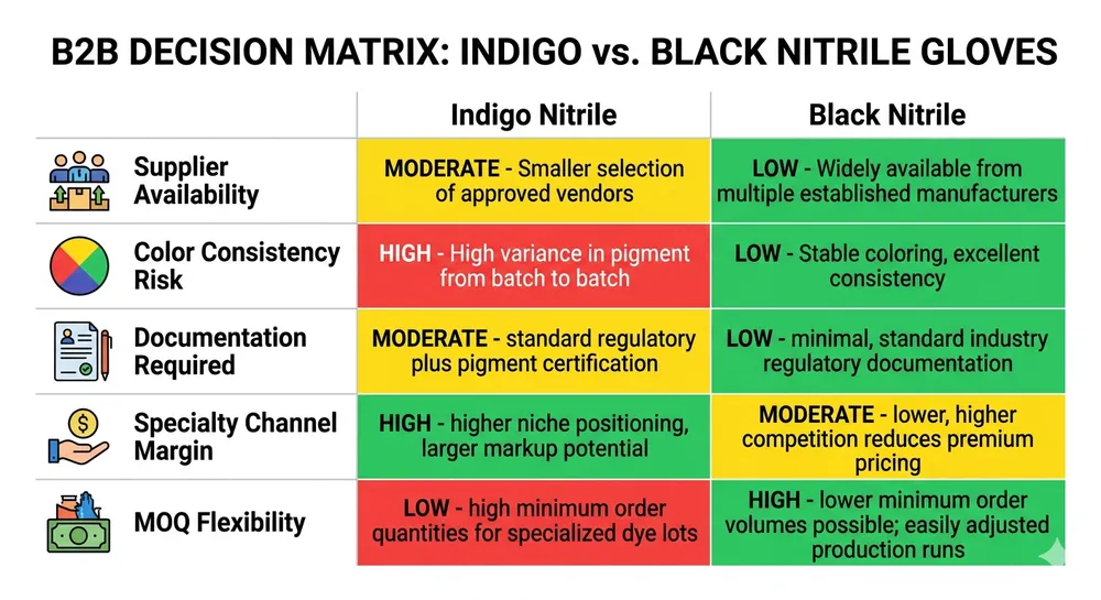 Indigo Nitrile Gloves vs Black Nitrile Gloves: Color, Contrast, and Application Fit for Tattoo Studios and Automotive Detailing
