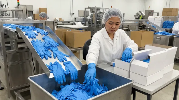 Blue Nitrile Exam Gloves