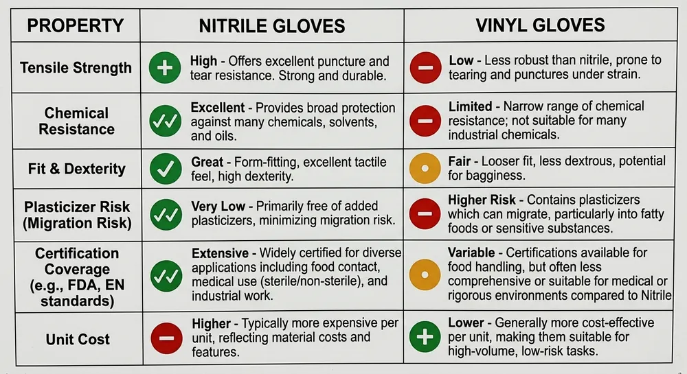 Disposable Nitrile vs Vinyl Gloves: Cost-Performance Comparison for High-Volume Procurement