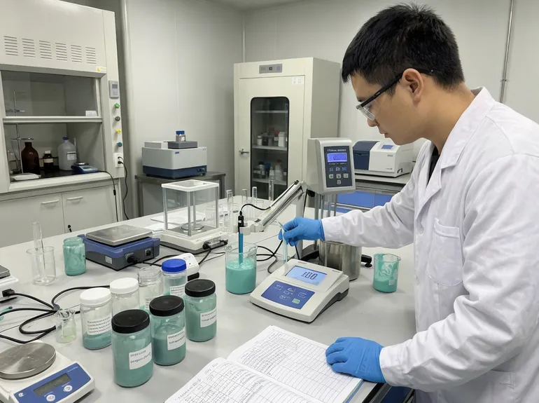 In-house compounding lab with viscosity and pH monitoring equipment for nitrile compound quality control
