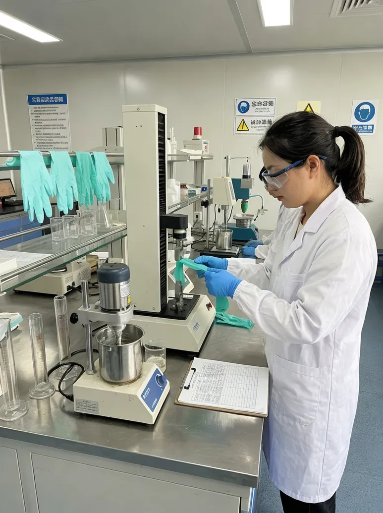 glovemfg Weifang facility compounding lab and quality control process