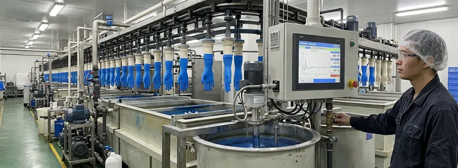 Continuous viscosity monitoring on the nitrile dipping line