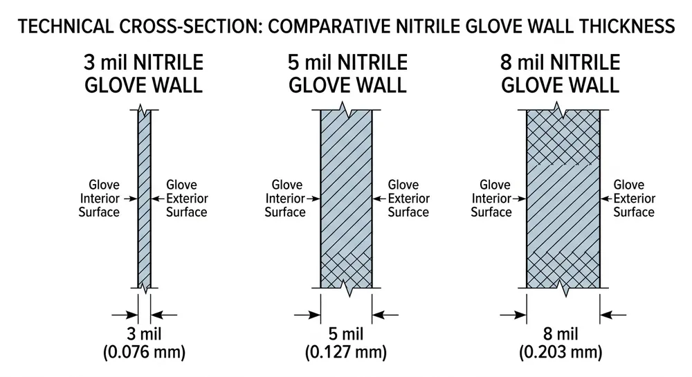 Industrial Nitrile Gloves Selection Guide: Matching Mil Thickness and Chemical Resistance to Your Application