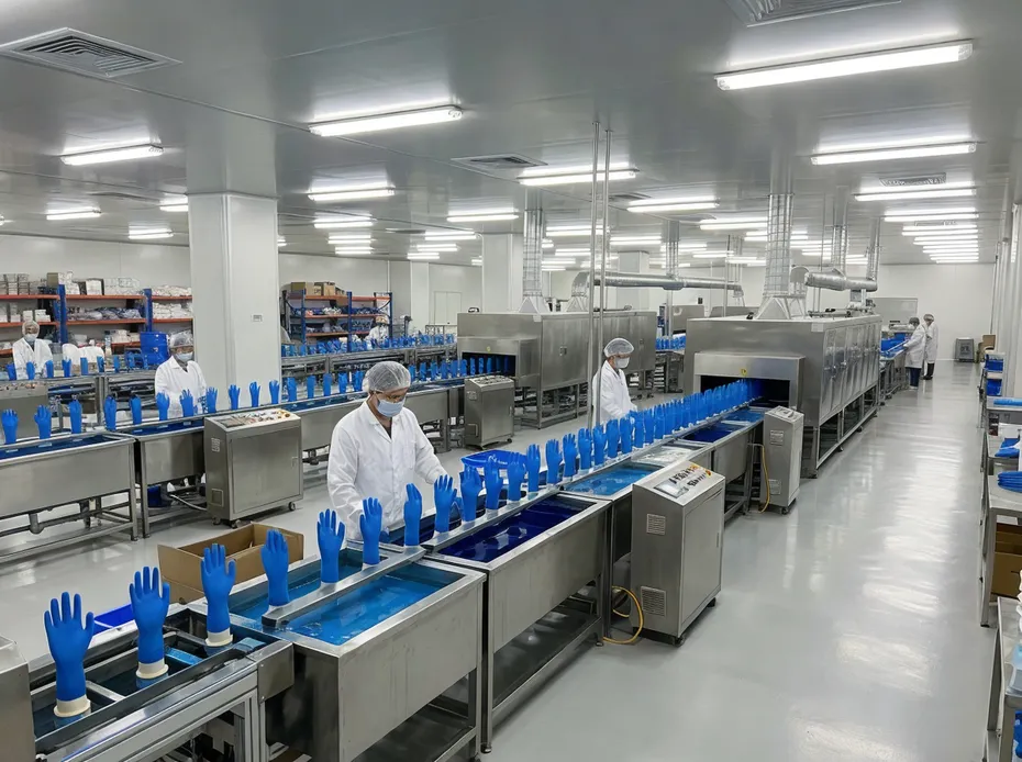 glovemfg nitrile glove manufacturing facility — FDA 510(k) and EN 455 certified production