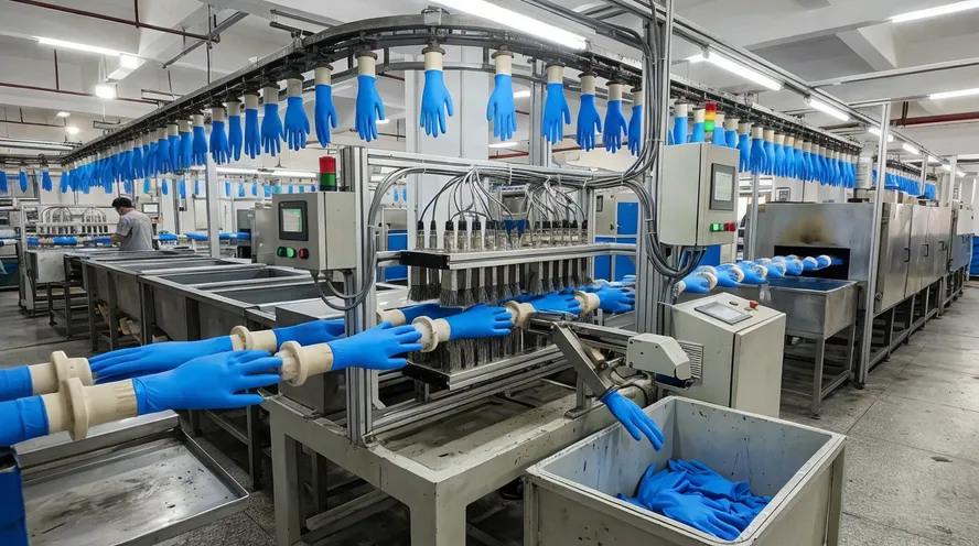 Inline electrical pinhole detection for nitrile gloves