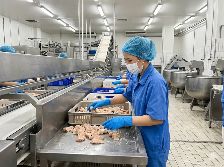 Food processing facility nitrile glove use
