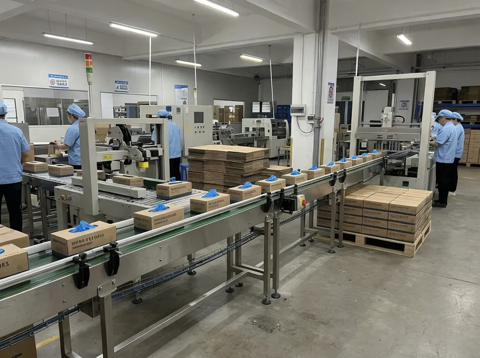 OEM private-label kitchen nitrile glove packaging line
