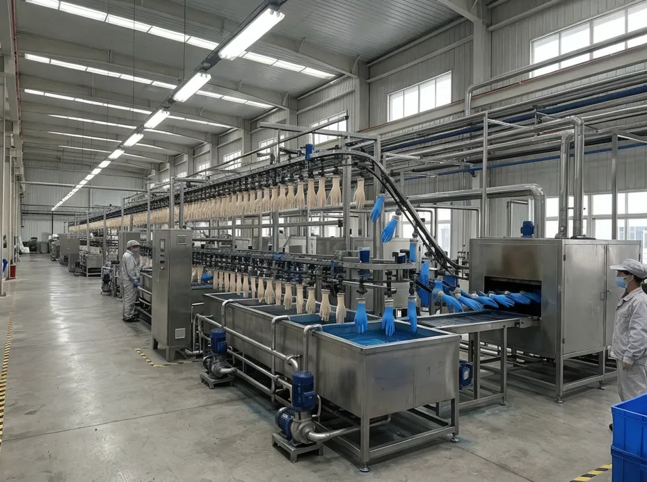 glovemfg Weifang facility automated nitrile dipping lines