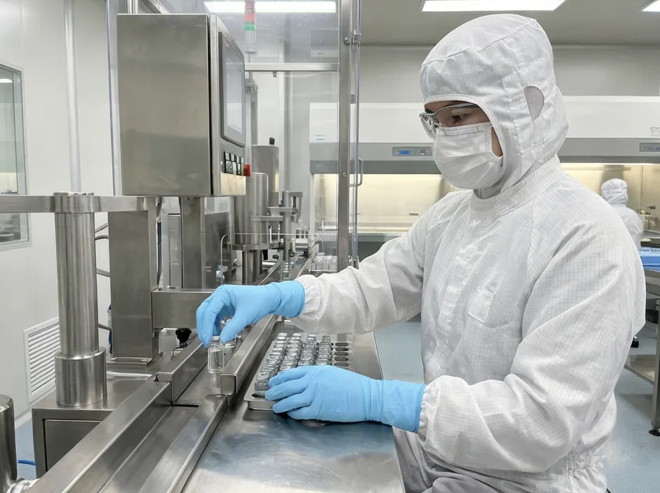 Accelerator-free cleanroom nitrile gloves for pharmaceutical fill-finish environments