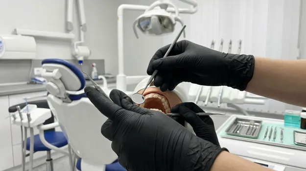 Black medical nitrile gloves for dental and aesthetic clinic use