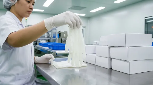 White nitrile medical gloves for European hospital and OEM private-label use