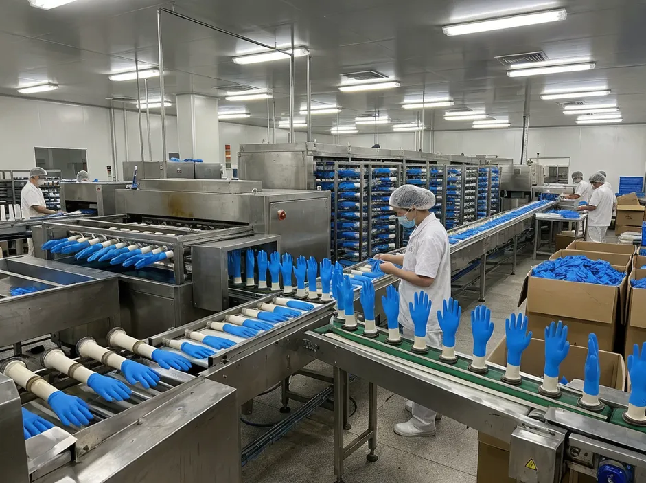 Laboratory nitrile gloves factory direct supply — glovemfg manufacturing facility