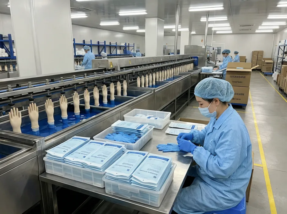 Surgical nitrile gloves factory direct from glovemfg manufacturer