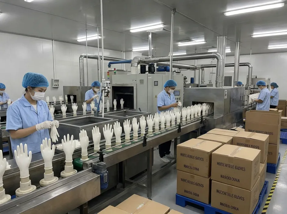 White nitrile medical gloves factory direct sourcing