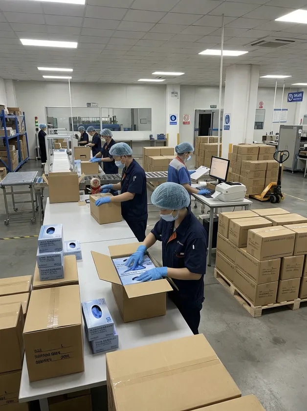 OEM ODM nitrile glove production process at glovemfg factory