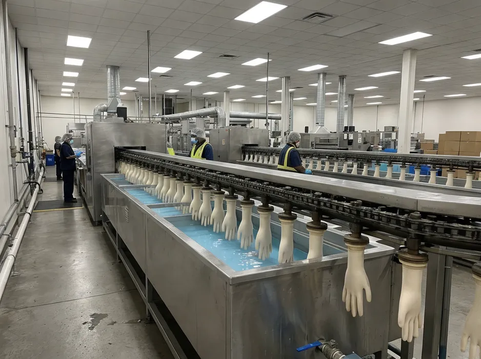 glovemfg nitrile glove factory production line